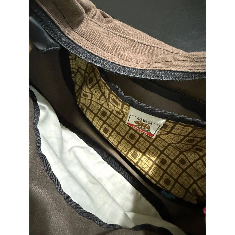 Overland Equipment Brown Canvas Crossbody Bag Chico CA Made Messenger Bag